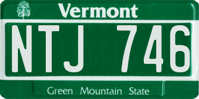 VT license plate NTJ746
