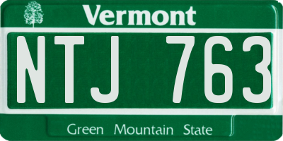 VT license plate NTJ763
