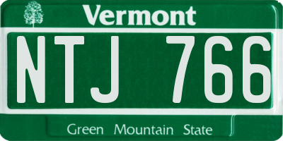 VT license plate NTJ766