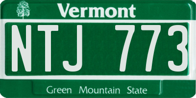 VT license plate NTJ773