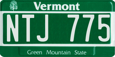 VT license plate NTJ775