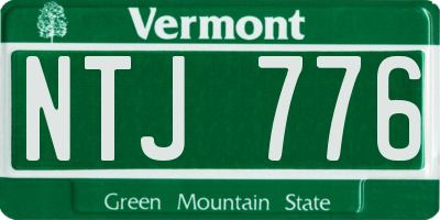 VT license plate NTJ776