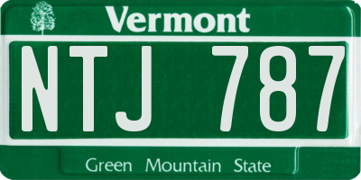 VT license plate NTJ787