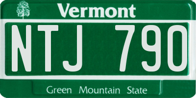 VT license plate NTJ790