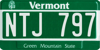 VT license plate NTJ797