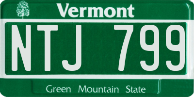 VT license plate NTJ799