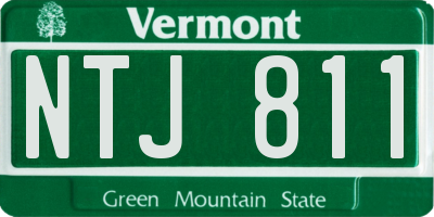 VT license plate NTJ811