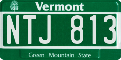 VT license plate NTJ813