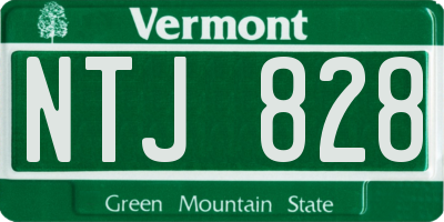 VT license plate NTJ828