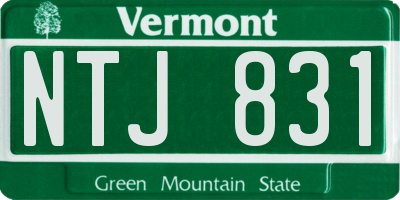 VT license plate NTJ831