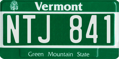 VT license plate NTJ841