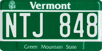 VT license plate NTJ848