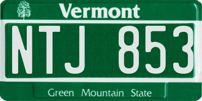 VT license plate NTJ853