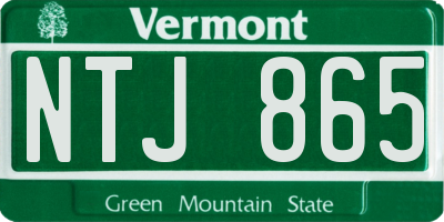 VT license plate NTJ865