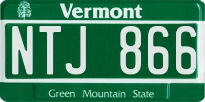 VT license plate NTJ866