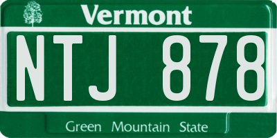 VT license plate NTJ878