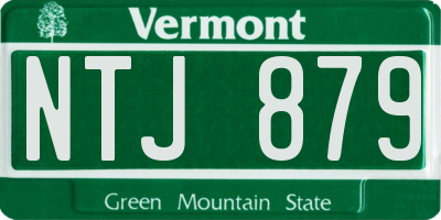 VT license plate NTJ879