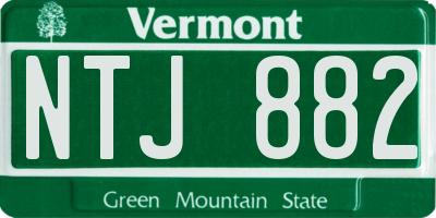 VT license plate NTJ882