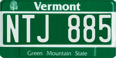 VT license plate NTJ885