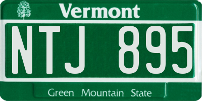 VT license plate NTJ895