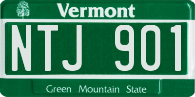 VT license plate NTJ901