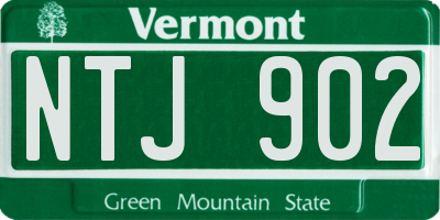 VT license plate NTJ902