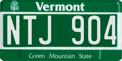 VT license plate NTJ904