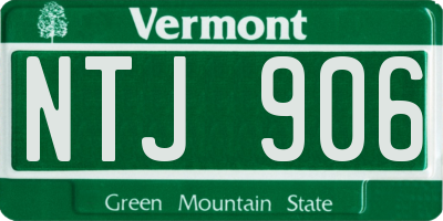 VT license plate NTJ906