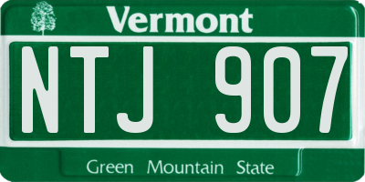 VT license plate NTJ907