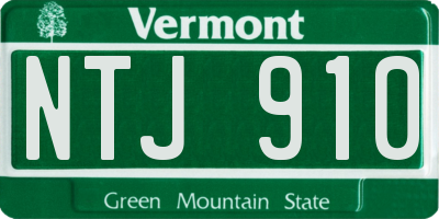 VT license plate NTJ910