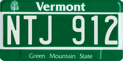 VT license plate NTJ912