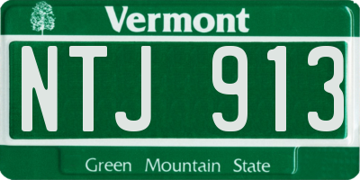VT license plate NTJ913
