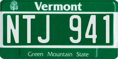 VT license plate NTJ941