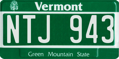 VT license plate NTJ943