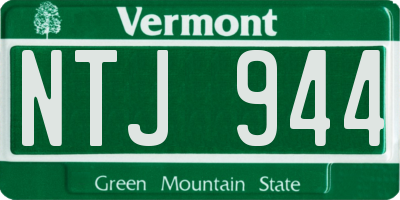 VT license plate NTJ944