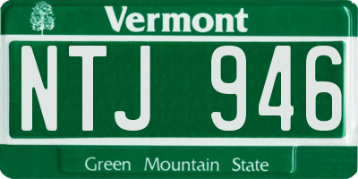 VT license plate NTJ946