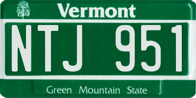 VT license plate NTJ951