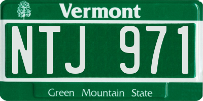 VT license plate NTJ971