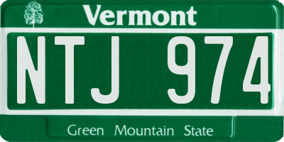 VT license plate NTJ974