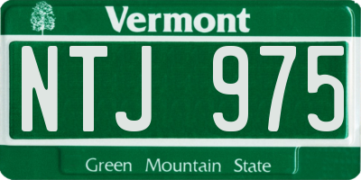 VT license plate NTJ975