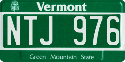 VT license plate NTJ976