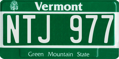 VT license plate NTJ977