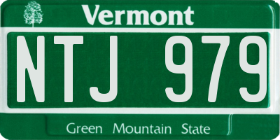 VT license plate NTJ979