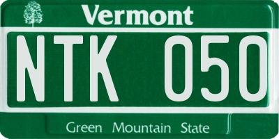 VT license plate NTK050