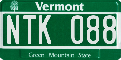 VT license plate NTK088