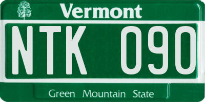 VT license plate NTK090