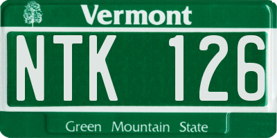 VT license plate NTK126
