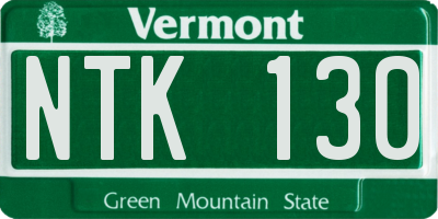 VT license plate NTK130
