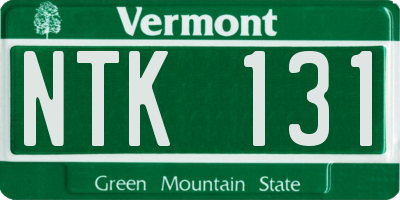 VT license plate NTK131