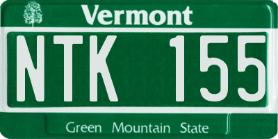 VT license plate NTK155